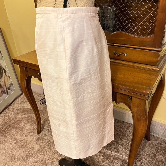 Paule Vasseur Pink Silk Pencil Skirt - Picture 2 of 9